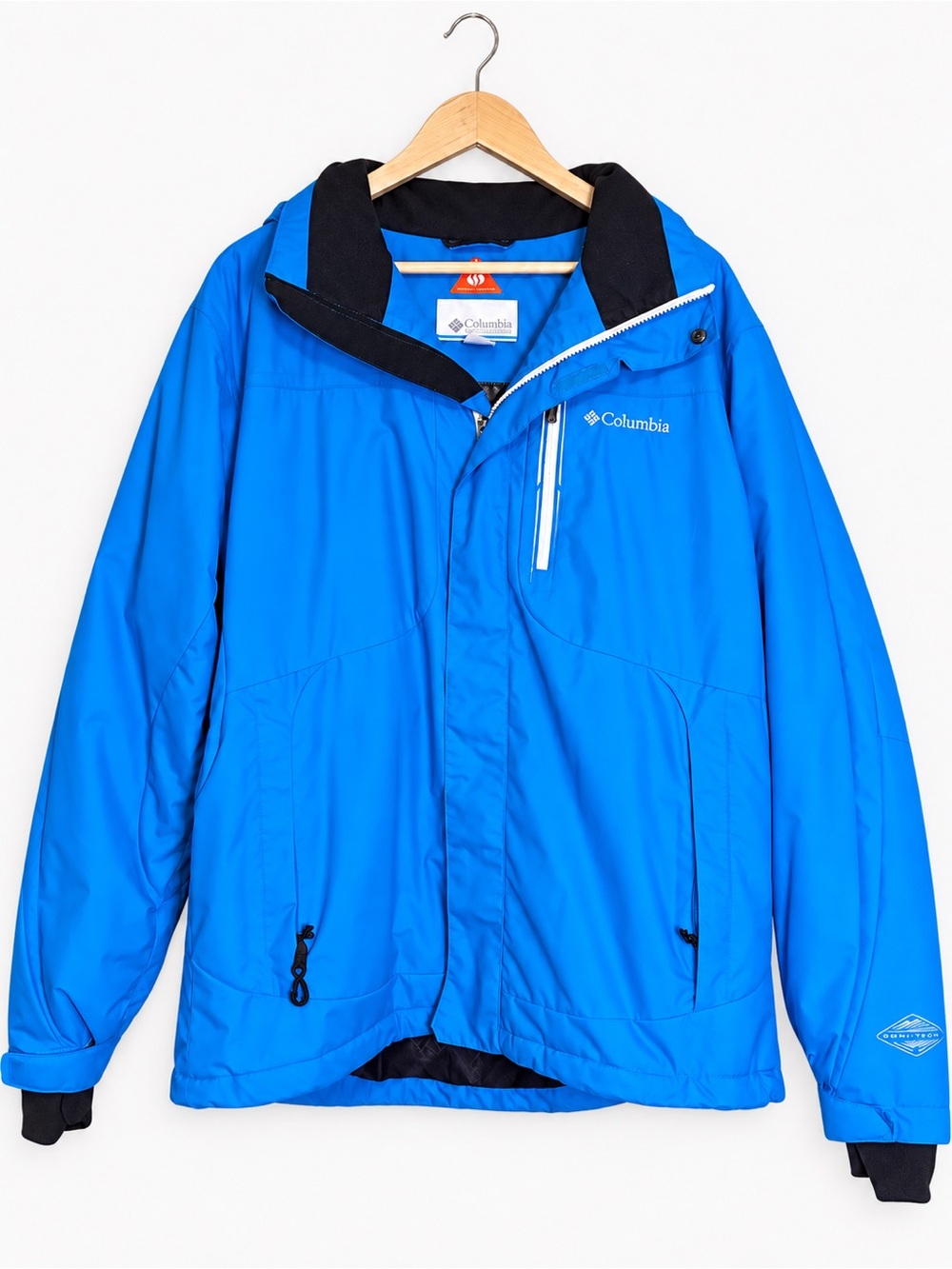 Columbia Omni-Heat Men’s Large Blue Insulated Winter Ski Jacket Hooded